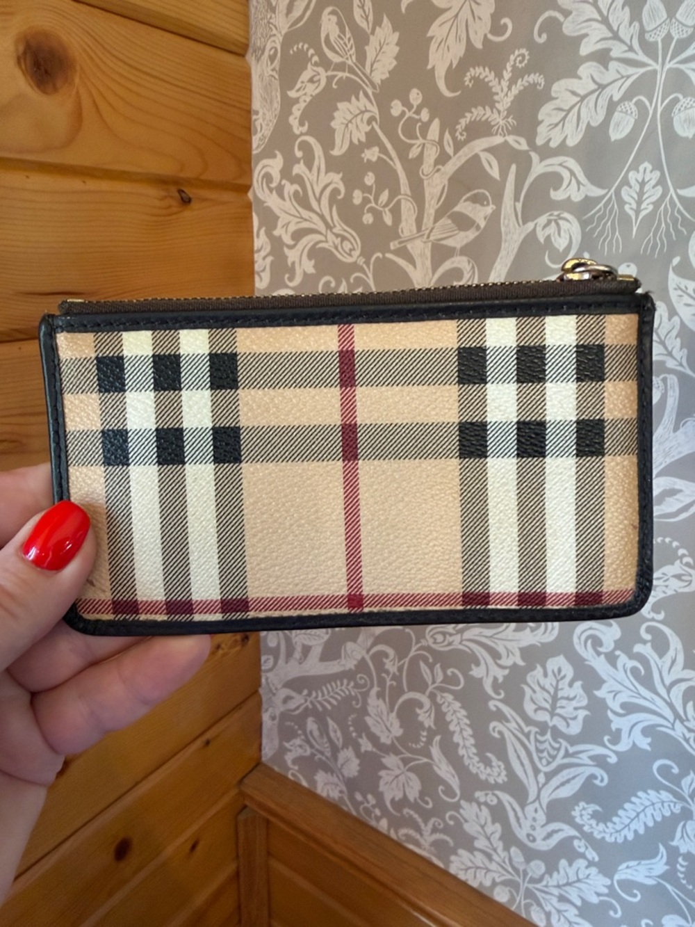 Burberry Wallet Coin & Card Holder Novacheck w/ Leather Trim More pics to come! - Picture 3 of 10